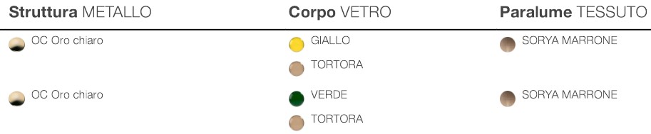 Finishes of Matilda Opera Italamp Lamp